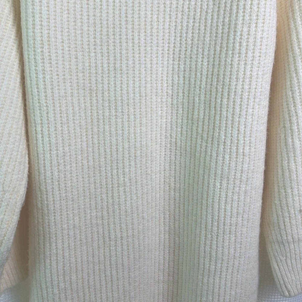 Express Sweater Dress - Ribbed Knit, Long Sleeve, Black, Size M - Picture 12 of 16